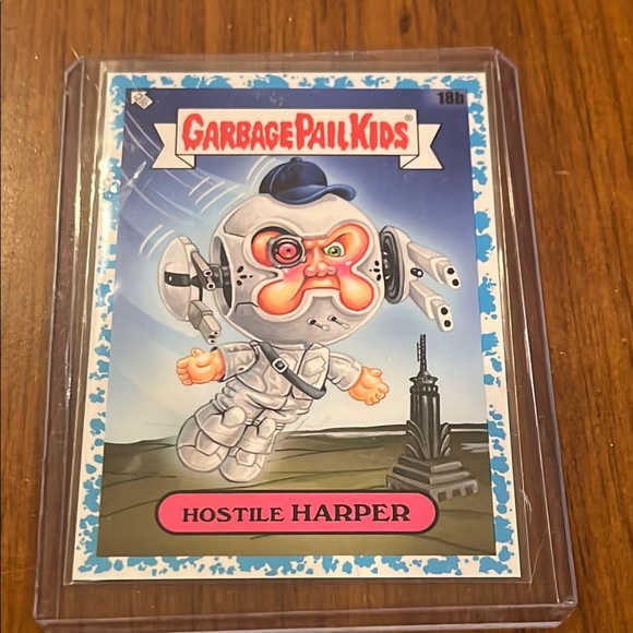 Garbage Pail Kids Intergoolactic Sticker Card 18B Hostile Harper Blue 13/99 - Picture 1 of 3